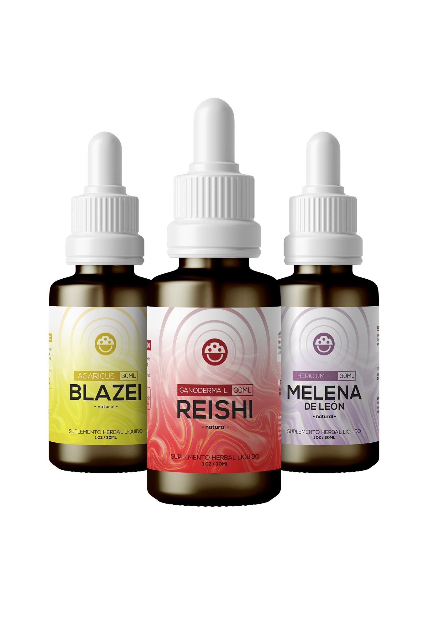 Arma tu Triple Pack de extractos adaptógenos 3:1 triple concentrado marca Mycodelic, pack de 3 frascos de 30 ml